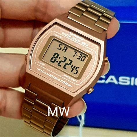 New Casio Vintage Rose Gold Digital Stainless Steel Watch B640WC 5ADF