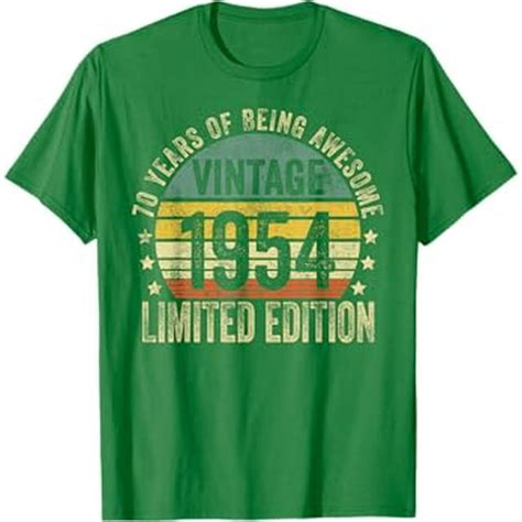 70 Year Old Ts Vintage 1954 Limited Edition 70th Birthday T Shirt