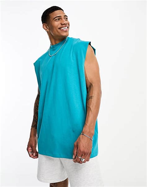 Asos Design Débardeur Oversize à Emmanchures Larges Bleu Vif Asos