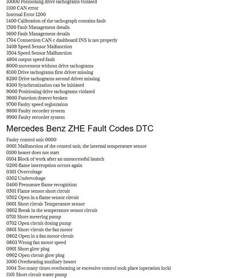 Mercedes Benz Actros Atego Axor Tco Fault Codes Dtc Pdf For Free