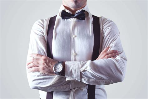 Adult Arms Crossed Bow Tie Braces Business Businessman Dickey Bow