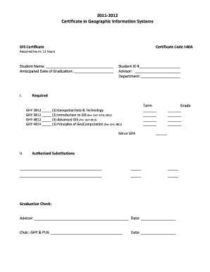 Fillable Online Gis Certificate Fax Email Print Pdffiller