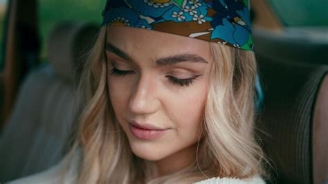 Premium Photo Portrait Beautiful Woman Blonde Sitting Car Front Seat Model Posing Retro Auto