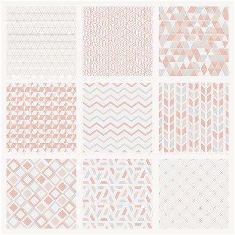 Geometric pink pattern background set | Premium PSD - rawpixel