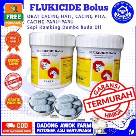 Jual FLUKICIDE 12 BOLUS FLUKICIDE 42 BOLUS SANBE OBAT CACING HATI