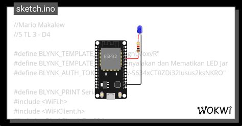 Led Blynk Wokwi Esp32 Stm32 Arduino Simulator