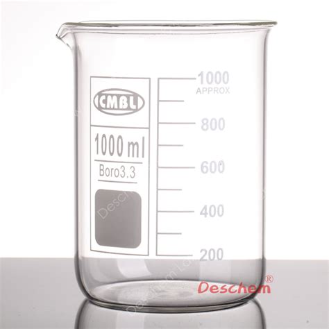 1000ml Glass Beaker1l Low Form Beakersone Litre Grandado