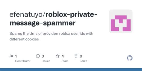 Github Efenatuyoroblox Private Message Spammer Spams The Dms Of