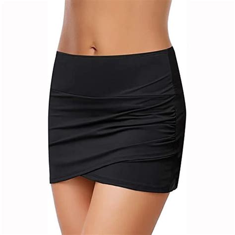 Maillot De Bain Bas Bikini Femmes Tankini Jupe Short Hulip Hem Maillots Beach ACY210428021BKXL
