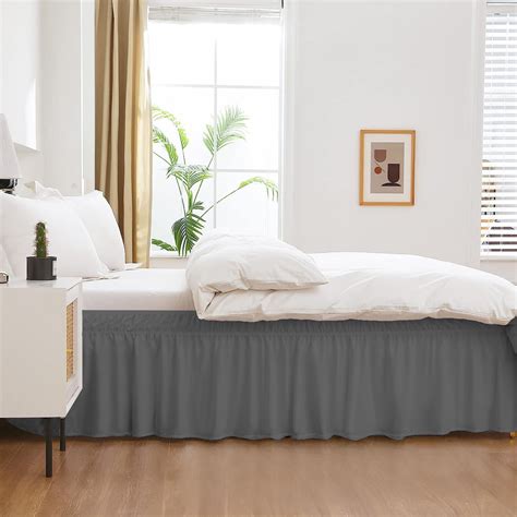 Bed Skirt King Size Wrap Around Bed Skirt 15 Inch Drop Easy Fit