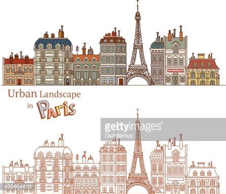 Drawn Cityscape In Paris Stock Clipart | Royalty-Free | FreeImages