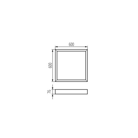 Cadre de Fixation Carré Saillie pour Dalle LED 600x600mm Blanc