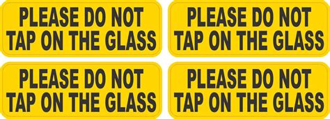 Stickertalk Please Do Not Tap On The Glass Stickers Inches X