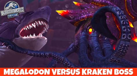 Megalodon V Kraken Boss World Event Boss Challenge Jurassic World The Game Youtube