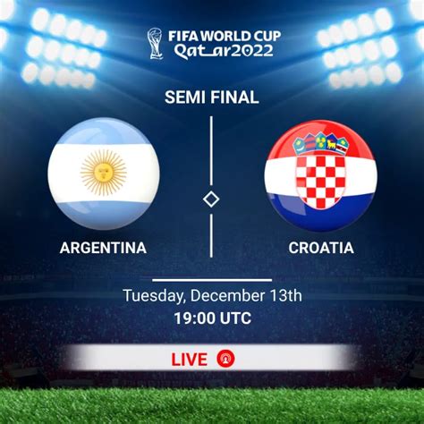 Argentina vs Croatia FIFA World Cup 2022 vide Template | PosterMyWall