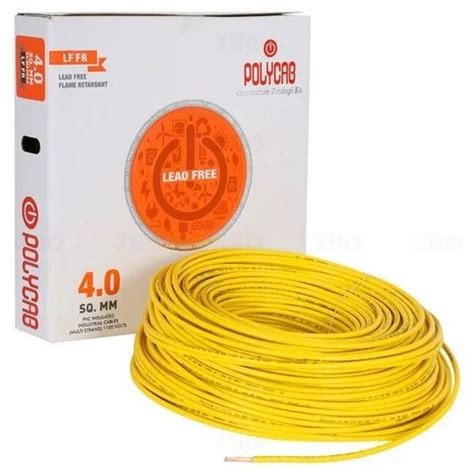 Sq Mm Polycab Yellow Fr Lf Pvc Insulated Wire At Rs Roll