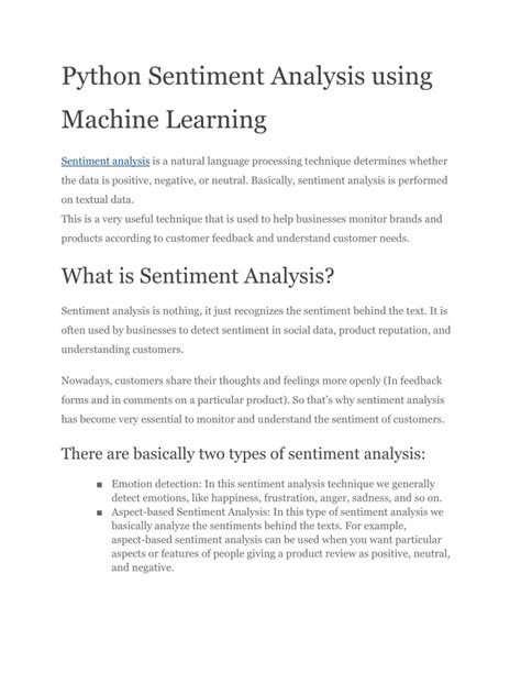 Ppt Python Sentiment Analysis Using Machine Learning Powerpoint