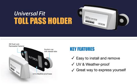 Autoboxclub Ez Pass Holder Ipass Holder Toll Pass Holder For Most Us States Toll