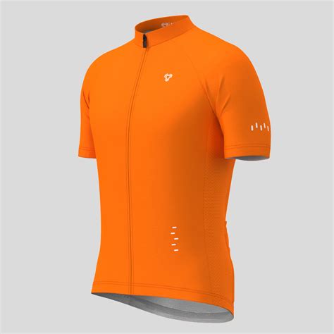 Men's Minimal Solid Cycling Jersey -Orange | Sanpella.cc