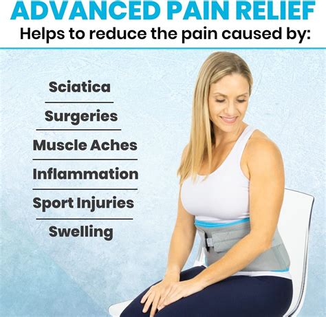 Vive Cold Back Brace Reusable Gel Wrap For Injuries Hot Cool Compression Relief Adjustable