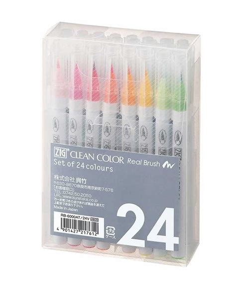 ZIG Clean Color Real Brush 24 Color Set RB6000AT 24V