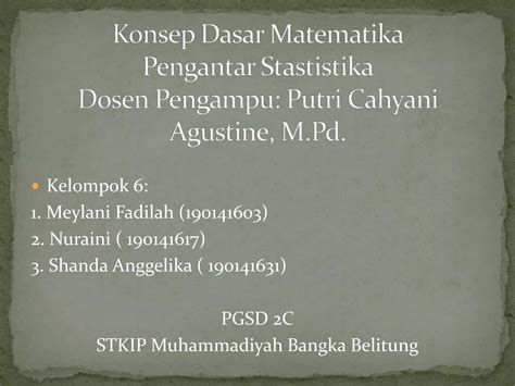 Ppt Singkat Statistika Kelompok Ppt