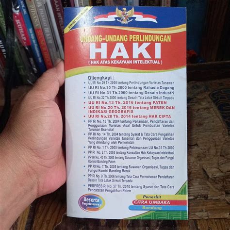 Jual Buku Undang Undang Perlindungan Haki Hak Atas Kekayaan