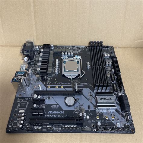 【やや傷や汚れあり】t01asrock Z370m Pro4 Lga 1151 Ddr4 デスクトップマザーボード Cpu I7