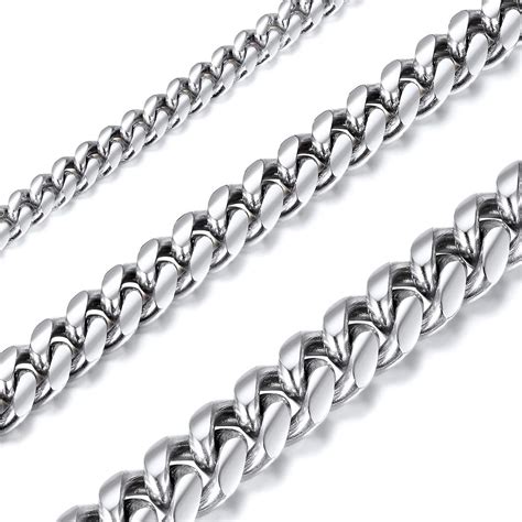 Richsteel Collier Chaîne Miami Cubain Chaîne Gourmette à Maillons