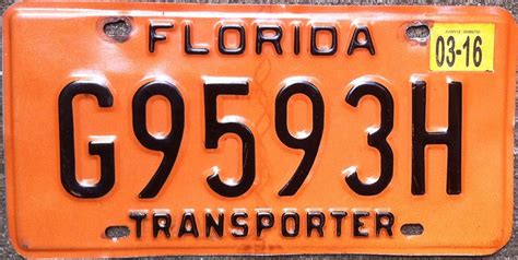 Amazon.com: Florida State License Plate "Transporter" : Everything Else