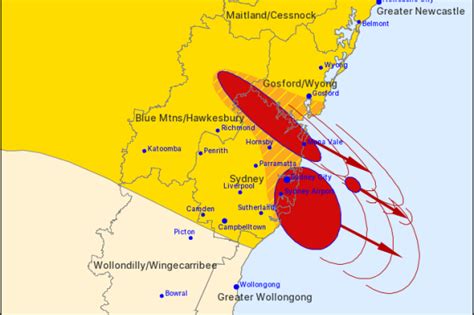 Sydney Weather Storms Damaging Wind Warnings Issued Sydney Airport