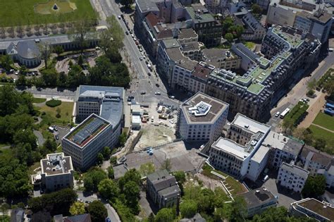 Luftaufnahme Wiesbaden Baustelle Zum Neubau Eines Wohnhauses Quartier