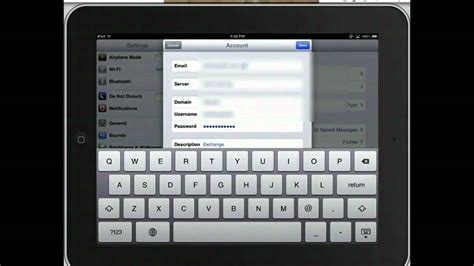 Update Email Password On Ipad Youtube
