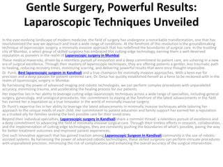 Gentle Surgery Powerful Results Laparoscopic Techniques Unveiled Pptx