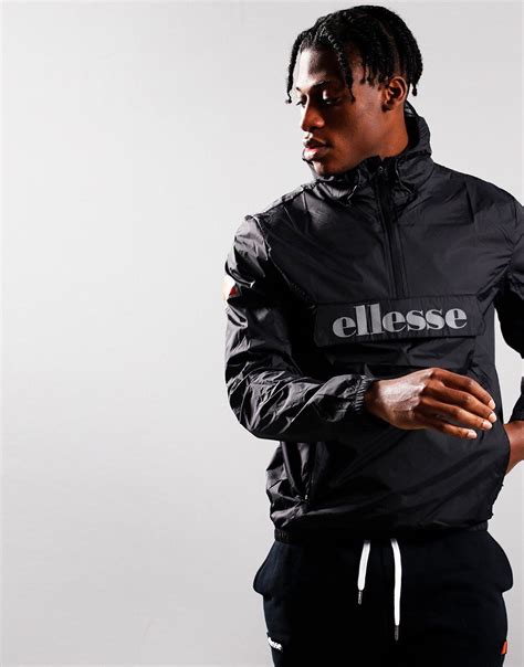 Ellesse Accera Overhead Lightweight Jacket Black Terraces Menswear