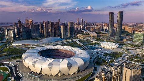 Live Bird S Eye View Of Hangzhou Olympic Sports Center Venue Cluster