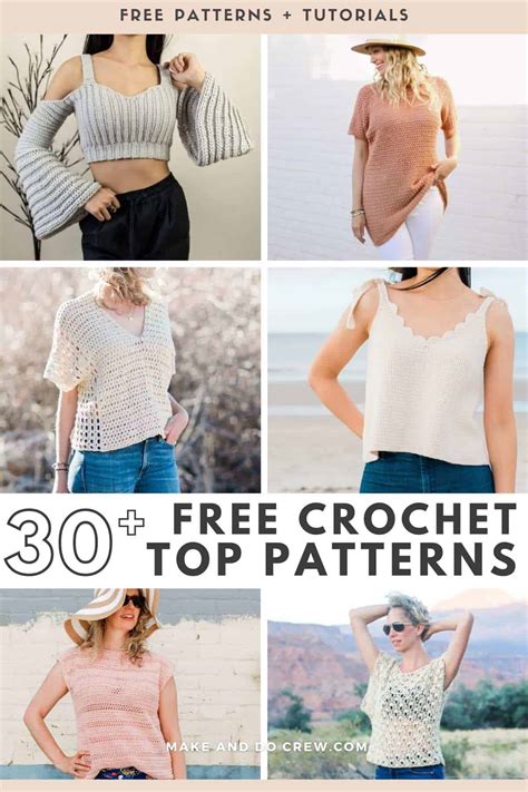 30 Best Crochet Top Patterns - Tanks, Tunics + Cropped Shirts