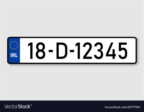 Vehicle registration plates Royalty Free Vector Image