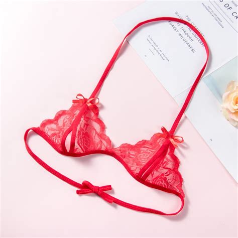 Women S Sexy Lace Transparent Lingerie Set Underwear Nightwear Panty Charm Bikini Open Crotch