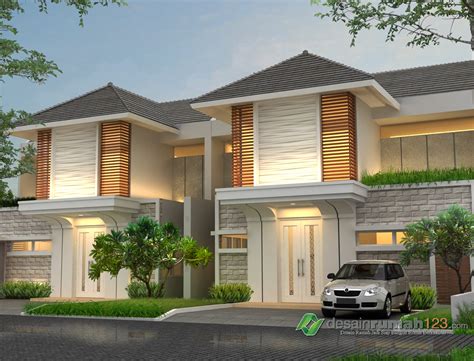 Desain Rumah 2 Lantai 10x17,7 M2 Dengan 5 Ruang Tidur ~ Desain Rumah Online