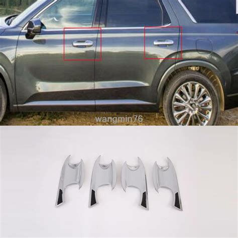 ABS Chrome Door Handle Bowl Cover Trim 4pcs For Hyundai Palisade 2020