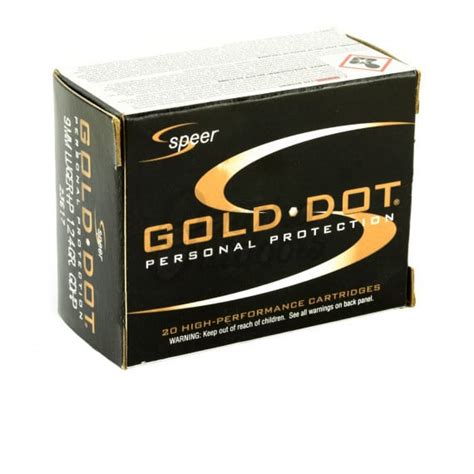 Speer Gold Dot Mm Ammo Grain Hollow Point Round Box Omaha