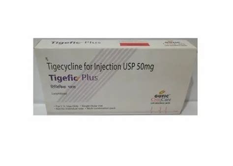 Tigecycline Tigefic Plus Injection 50mg Gufic CritiCare At 3619 Box