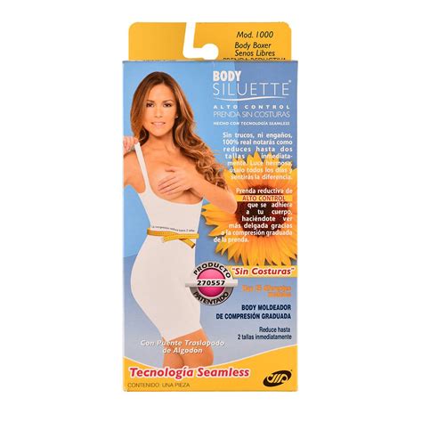 Body Boxer Body Siluette Seamless Alto Control Senos Libres 1000 3860 Grande Nude Dama