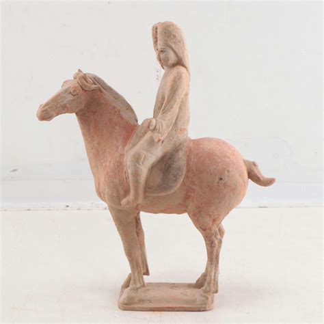 Chinese Ceramic Equestrian Figure Tang Dynasty Ebth