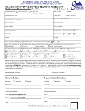 Fillable Online Inter District Transfer Form B Bpdf Fax Email