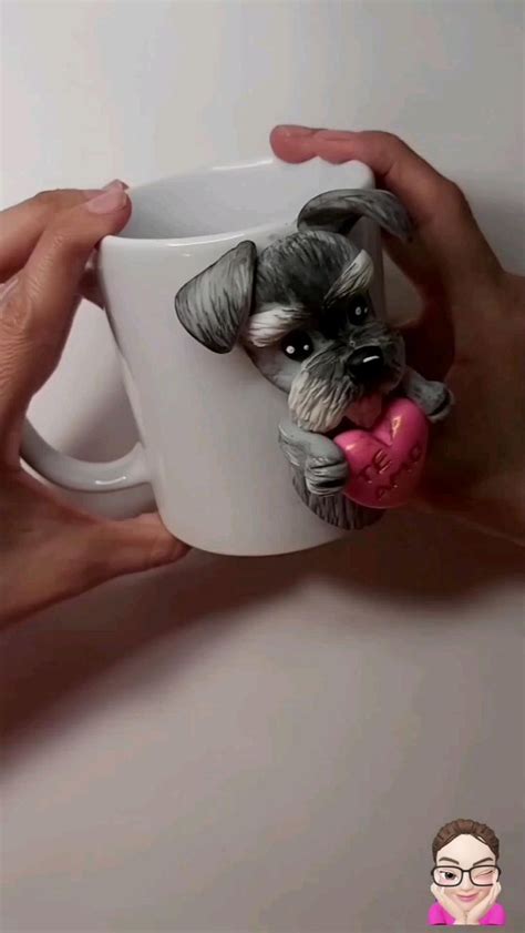 Perrito Schnauzer En Pasta Flexible Porcelana Fria San Valentin D A