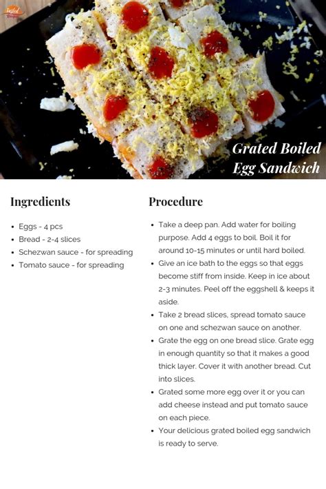 Grated Boiled Egg Sandwich - Tasted Recipes