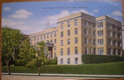 MONTANA MT BILLINGS LANDMARK ST VINCENT HOSPITAL VINTAGE 1952 POSTCARD ...