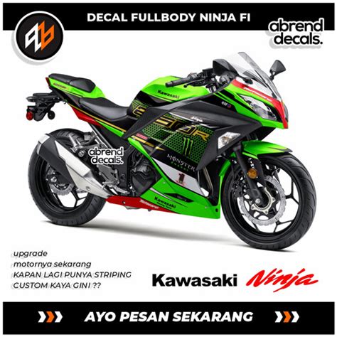 Decal Sticker Kawasaki Ninja Fi Desain Predator Bhinneka